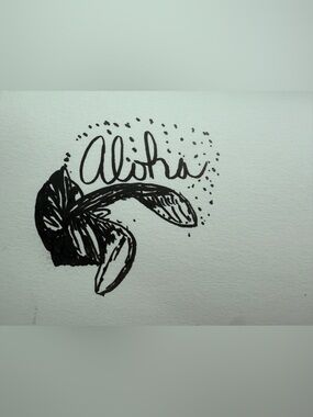 Black Hand-Drawn Botanical Wall original art on canvas made to order